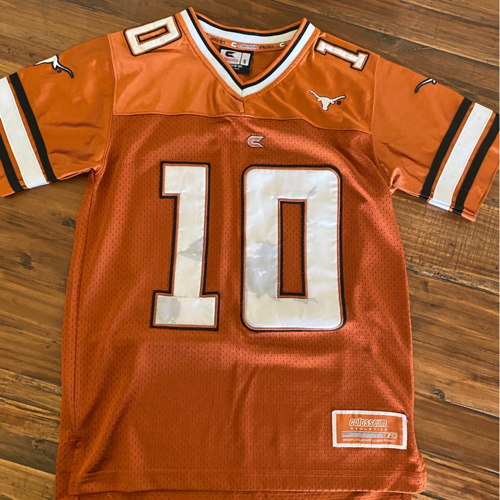 Boys Texas Lonhorn lot- jersey, t-shirt, dri fit shirt & camo baseball cap